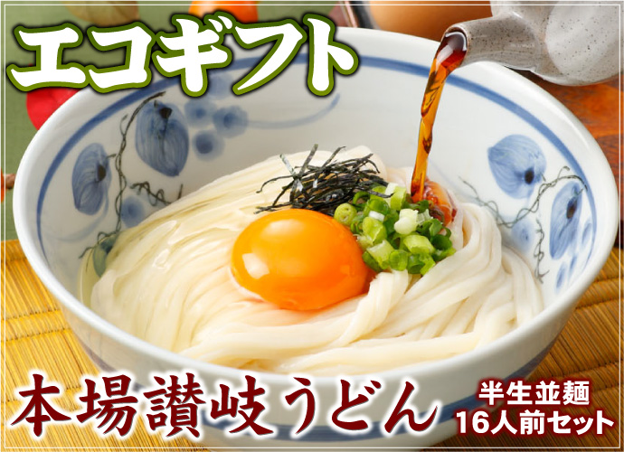 本場讃岐うどん半生麺　16人前つゆ付