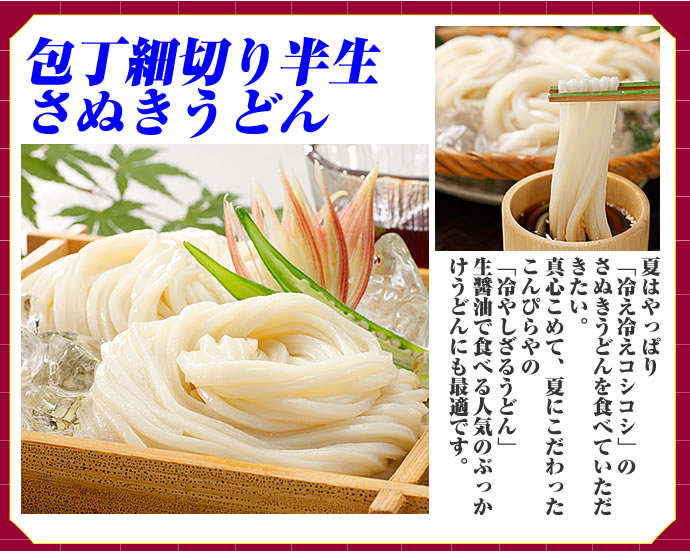 包丁細切りさぬきうどん（10人前 つゆ付）プレゼント！