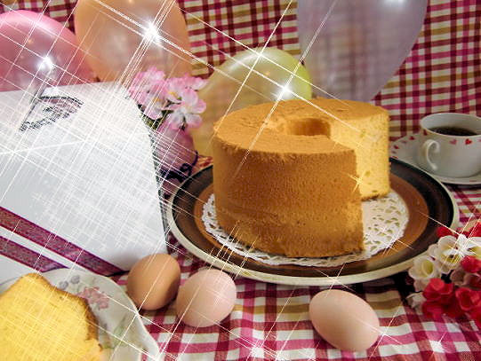 松風地鶏シフォンケーキ 「たまごのおかげです。」をプレゼント！