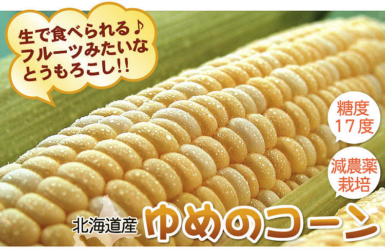 北海道産ゆめのコーン10本入りをプレゼント！