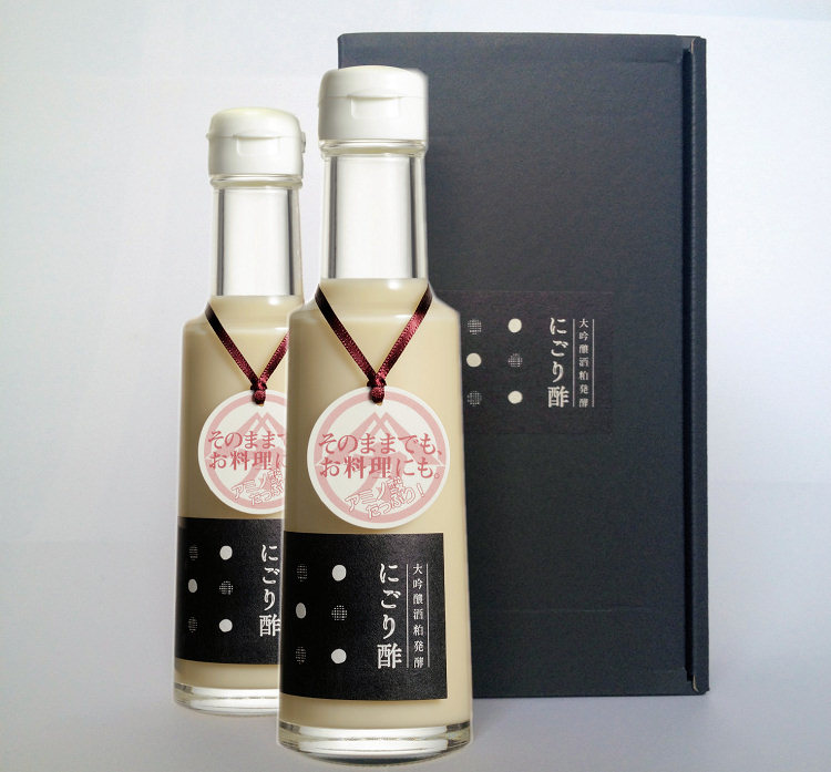 「ひるおび」で紹介された、 大吟醸酒粕発酵にごり酢2本セットをプレゼント